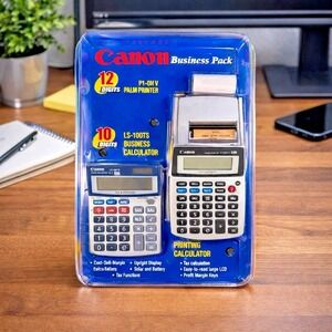 Canon Business Pack P1-DH V Printing Calculator & LS-100TS New Sealed Pkg